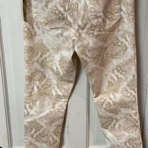 Snakeskin Print Womens Skinny Jeans Size 00 R
